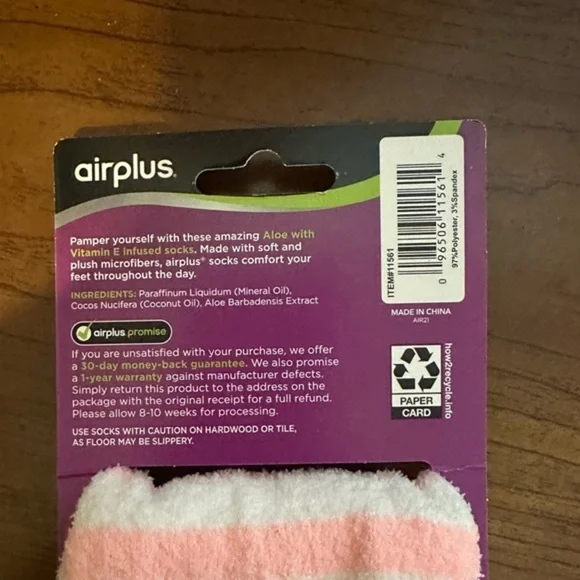 AirPlus Microfiber Aloe infused Vitamin Ultra Comfort Soft Fuzzy Socks - Picture 2 of 2